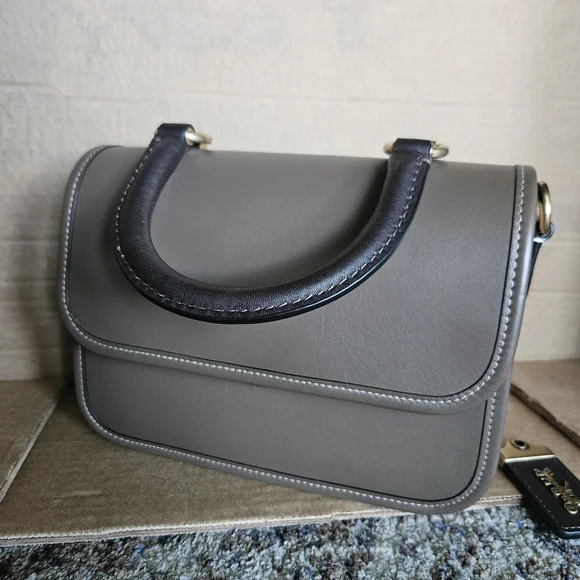 Coach Rogue Top Handle Dark Stone Bag - Picture 14 of 14